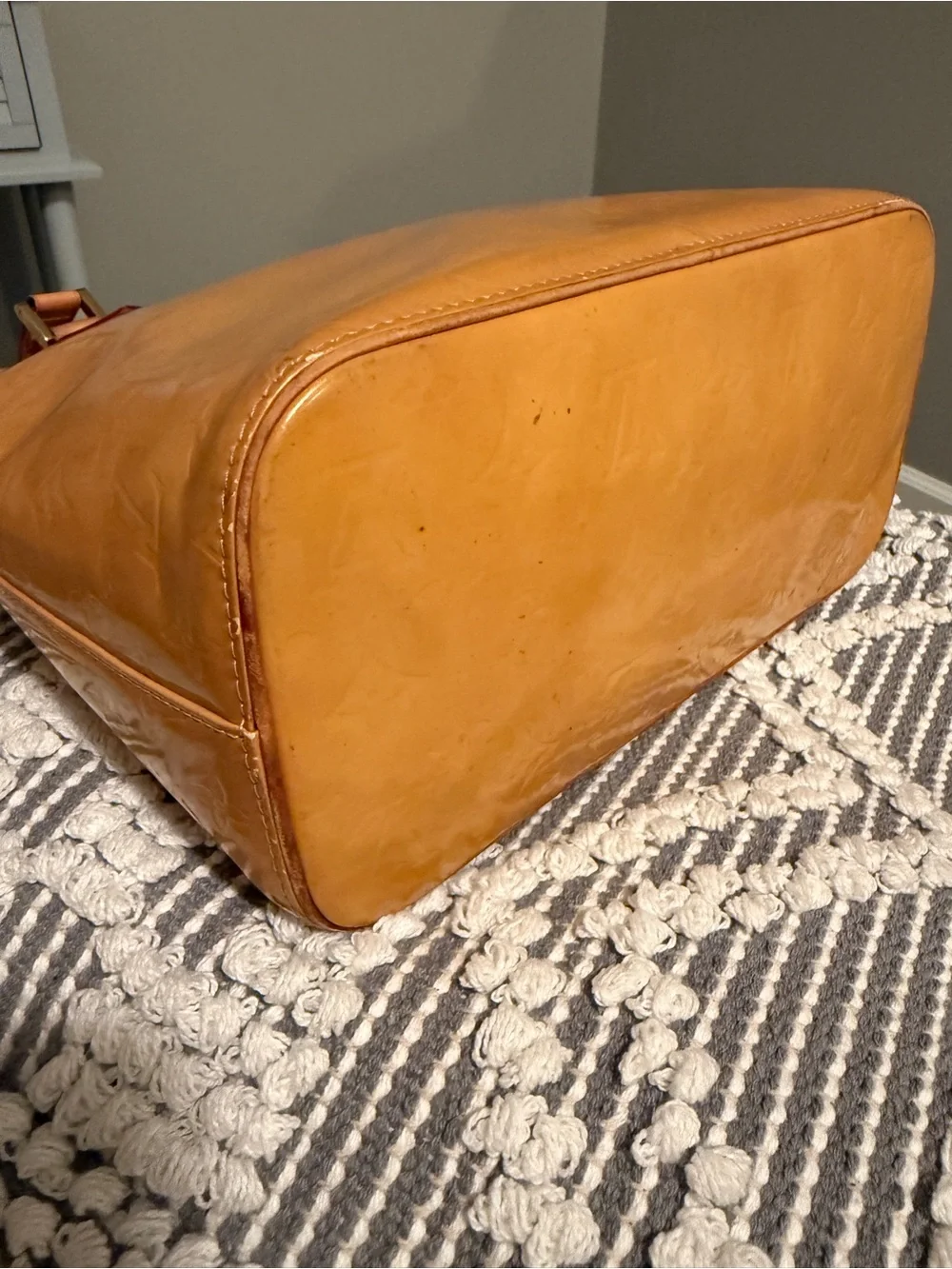 Louis Vuitton Caramel Vernis Patent Leather Monogram Tote